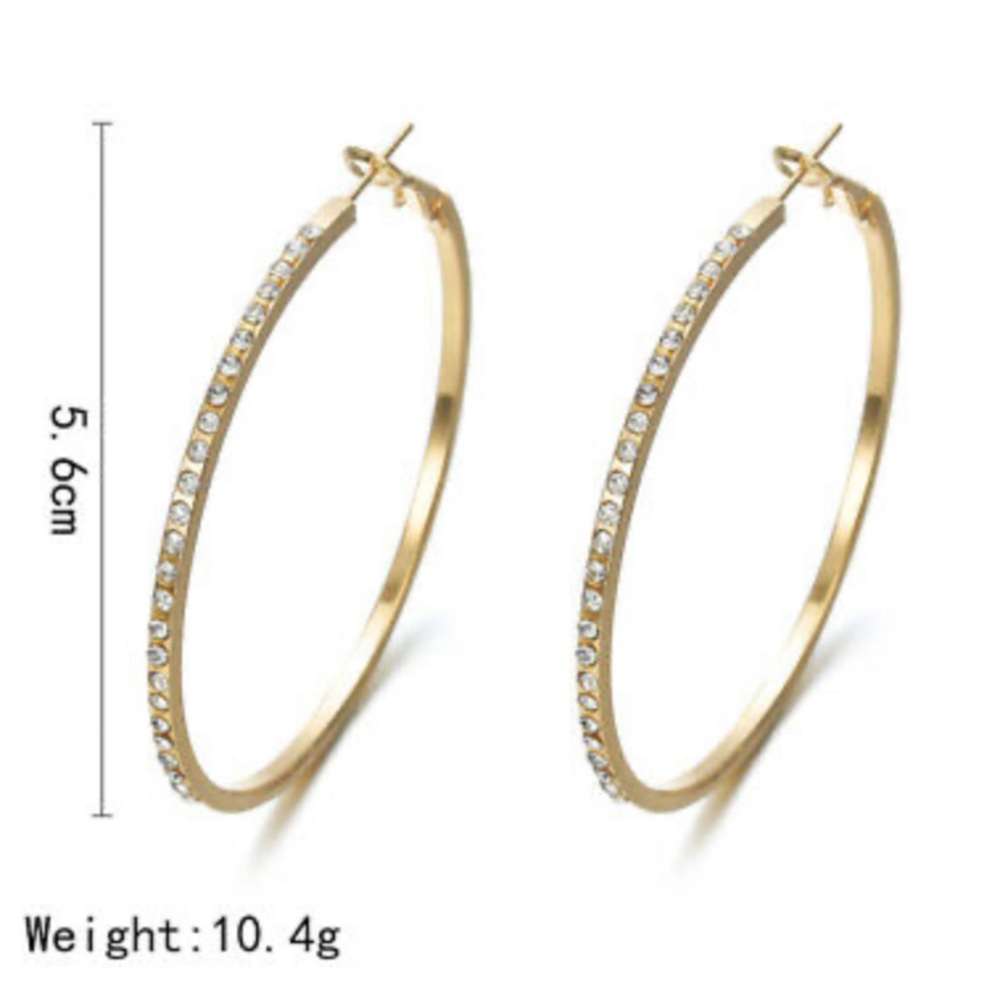NEW 18k gold plated hoop earrings - Picture 3 of 3